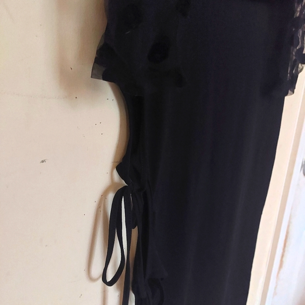 Black cutout dress with ties